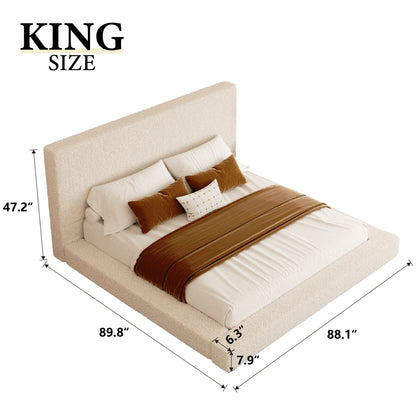 Nord Tall Panel Platform Bed in White – King size guide