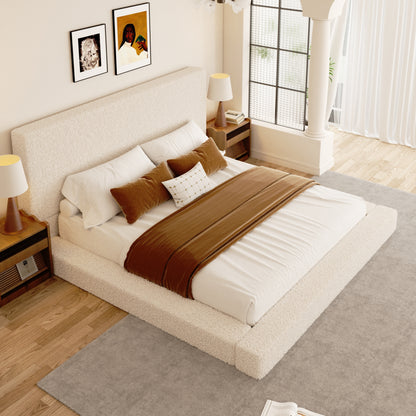 Nord Tall Panel Platform Bed in White