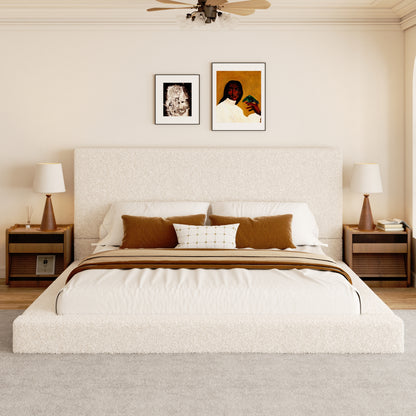 Nord Tall Panel Platform Bed in White