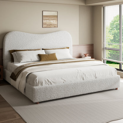 Wisp Cloud Boucle Bed in Beige