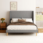 (921) Aria Linen Wingback Bed