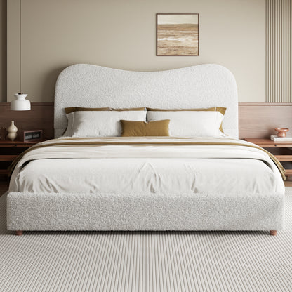 Wisp Cloud Boucle Bed in Beige