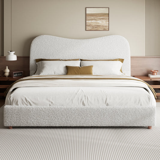 Wisp Cloud Boucle Bed in Beige