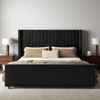 (915) Rune Channel Wingback Bed
